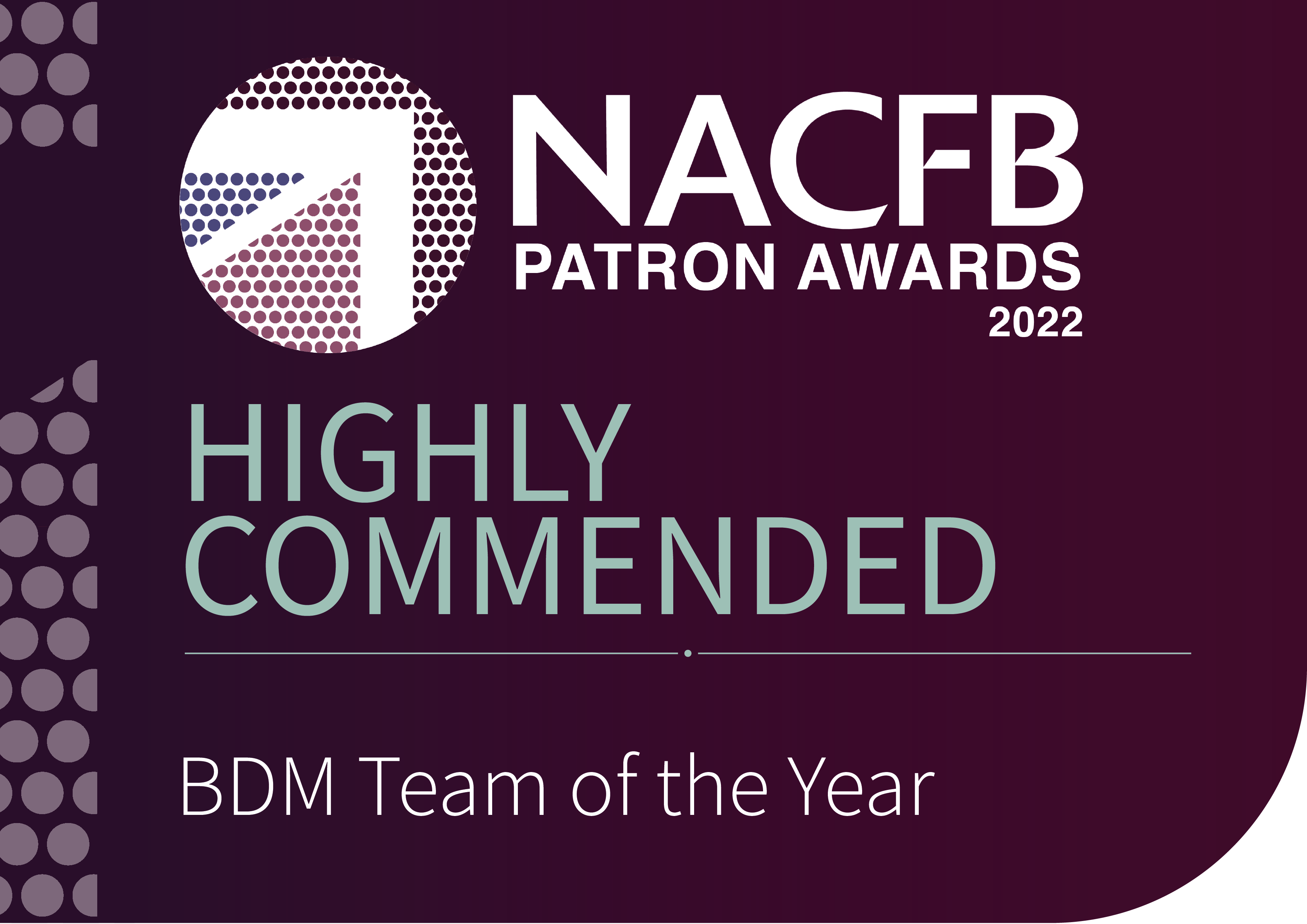 NACFB Patron Awards Highly Commended BDM Team of the Year 1